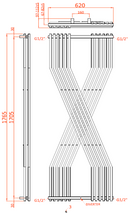 Reina Coredo Vertical Designer Radiator - 1760mm x 620mm - Anthracite