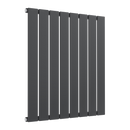 Reina Flat Panel Single Horizontal Designer Radiator - 600mm x 588mm - Anthracite