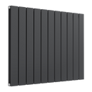 Reina Flat Panel Double Horizontal Designer Radiator - 600mm x 810mm - Anthracite