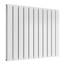 Reina Flat Panel Double Horizontal Designer Radiator - 600x810mm - White RND-FL11WD