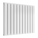 Reina Flat Panel Double Horizontal Designer Radiator - 600mm x 810mm - White
