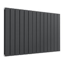 Reina Flat Panel Double Horizontal Designer Radiator - 600x1032mm - Anthracite RND-FL14AD