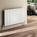 Reina Flat Panel Double Horizontal Designer Radiator - 600mm x 1032mm - White