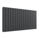 Reina Flat Panel Double Horizontal Designer Radiator - 600x1254mm - Anthracite RND-FL17AD