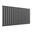 Reina Flat Panel Single Horizontal Designer Radiator - 600x1254mm - Anthracite RND-FL17A