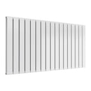 Reina Flat Panel Double Horizontal Designer Radiator - 600x1254mm - White RND-FL17WD