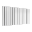 Reina Flat Panel Double Horizontal Designer Radiator - 600mm x 1254mm - White