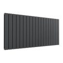 Reina Flat Panel Double Horizontal Designer Radiator - 600mm x 1402mm - Anthracite