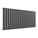 Reina Flat Panel Single Horizontal Designer Radiator - 600x1402mm - Anthracite RND-FL19A