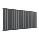 Reina Flat Panel Single Horizontal Designer Radiator - 600mm x 1402mm - Anthracite