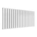 Reina Flat Panel Double Horizontal Designer Radiator - 600x1402mm - White RND-FL19WD