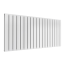 Reina Flat Panel Double Horizontal Designer Radiator - 600mm x 1402mm - White