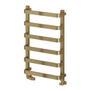 Reina Flora Designer Heated Towel Rail - 800x500mm - Brushed Brass RND-FLA0805B