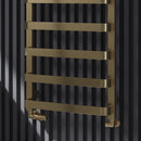 Reina Flora Designer Heated Towel Rail - 1200mm x 500mm - Brushed Brass