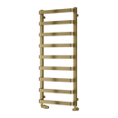 Reina Flora Designer Heated Towel Rail - 1200mm x 500mm - Brushed Brass