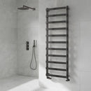 Reina Flora Designer Heated Towel Rail - 1500mm x 500mm - Gun Metal