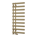 Reina Grace Vertical Designer Heated Towel Rail - 1140mm x 500mm Wide - Brushed Brass