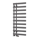 Reina Grace Vertical Designer Heated Towel Rail - 1140x500mm - Brushed Gun Metal RND-GRC114G