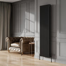 Reina Hedingham Vertical Column Radiator - 1800mm x 465mm - Black