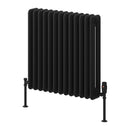 Reina Hedingham Horizontal Column Radiator - 600x600mm - Black RND-HDM6060B