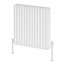 Reina Hedingham Horizontal Column Radiator - 600mm x 600mm - White