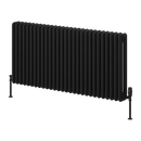 Reina Hedingham Horizontal Column Radiator - 600mm x 1265mm - Black