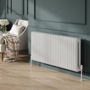 Reina Hedingham Horizontal Column Radiator - 600mm x 1265mm - White