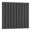 Reina Neva Double Horizontal Designer Radiator - 550x590mm - Anthracite RND-HNV10AD