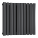 Reina Neva Double Horizontal Designer Radiator - 550mm x 590mm -  Anthracite