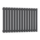 Reina Neva Single Horizontal Designer Radiator - 550mm x 826mm - Anthracite