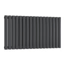 Reina Neva Double Horizontal Designer Radiator - 550x1003mm - Anthracite RND-HNV17AD