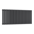 Reina Neva Double Horizontal Designer Radiator - 550mm x 1180mm -  Anthracite