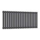 Reina Neva Single Horizontal Designer Radiator - 550mm x 1180mm - Anthracite
