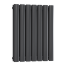 Reina Neva Double Horizontal Designer Radiator - 550mm x 413mm -  Anthracite
