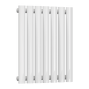 Reina Neva Single Horizontal Designer Radiator - 550mm x 413mm - White