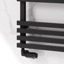 Reina Kale Vertical Heated Towel Rail - 816mm x 500mm - Black