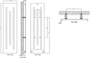 Reina Line Vertical Designer Radiator - 1800mm x 490mm - Anthracite