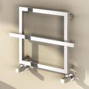 Reina Lago-1 Vertical Designer Heated Towel Rail - 450mm x 600mm - Chrome