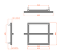 Reina Lago-1 Vertical Designer Heated Towel Rail - 450mm x 600mm - Black