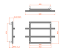 Reina Lago-2 Vertical Designer Heated Towel Rail - 450mm x 600mm - Chrome