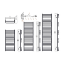 Reina Marco Vertical Designer Heated Towel Rail - 1400mm x 500mm - Chrome