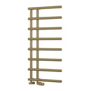 Reina Matera Vertical Designer Heated Towel Rail - 998mm x 500mm - Brushed Brass