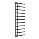 Reina Matera Vertical Designer Heated Towel Rail - 1412mm x 500mm - Black