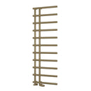 Reina Matera Vertical Designer Heated Towel Rail - 1412mm x 500mm - Brushed Brass