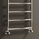 Reina Nardo Vertical Designer Heated Towel Rail - 1200mm x 550mm Wide - Chrome