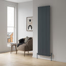 Reina Neva Single Vertical Designer Radiator - 1500mm x 531mm - Anthracite
