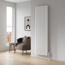 Reina Neva Double Vertical Designer Radiator - 1800mm x 531mm - White