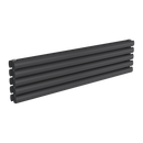 Reina Nevah Double Horizontal Designer Radiator - 295mm x 1200mm - Anthracite