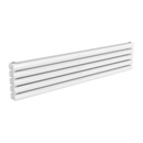 Reina Nevah Double Horizontal Designer Radiator - 295mm x 1400mm - White