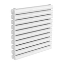 Reina Nevah Double Horizontal Designer Radiator - 590mm x 600mm - White